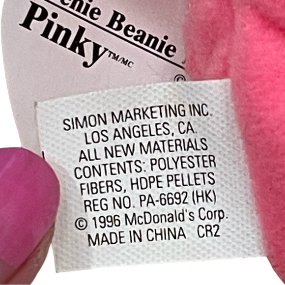 Ty Teenie Beanie Babies Pink Flamingo named Pinky - Picture 5 of 5